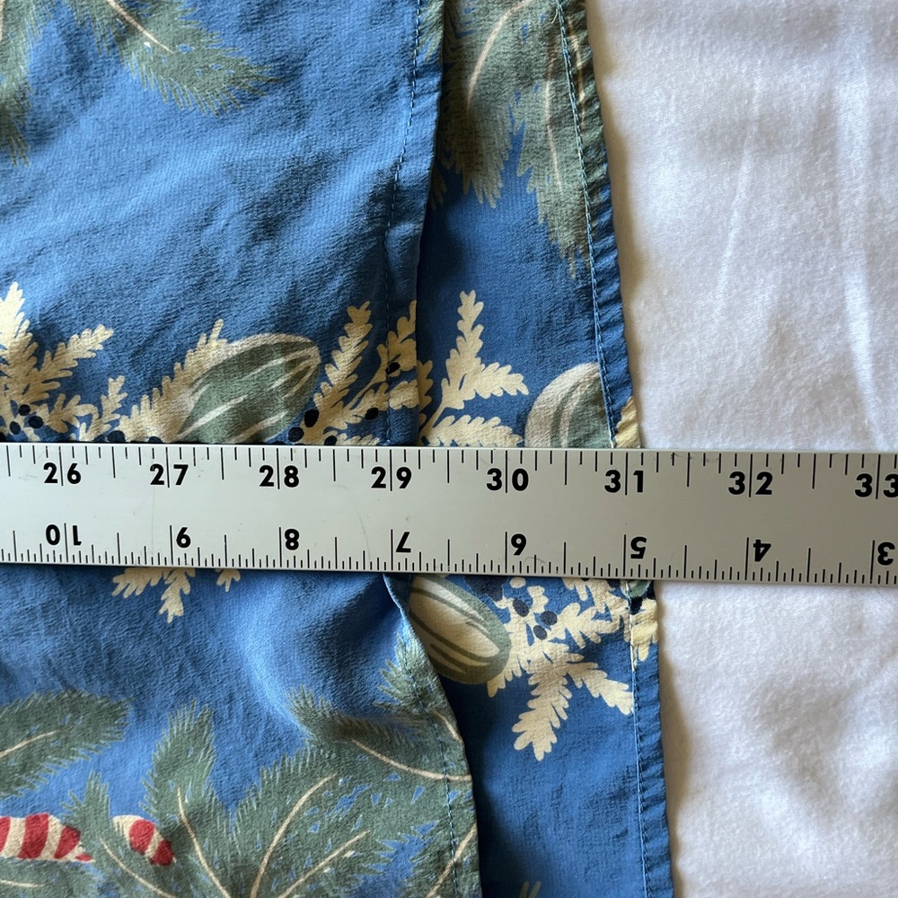 Vintage Avanti Mens Hawaiian Shirt 100% Silk Size L Short Sleeve Button Up Blue - Picture 7 of 8